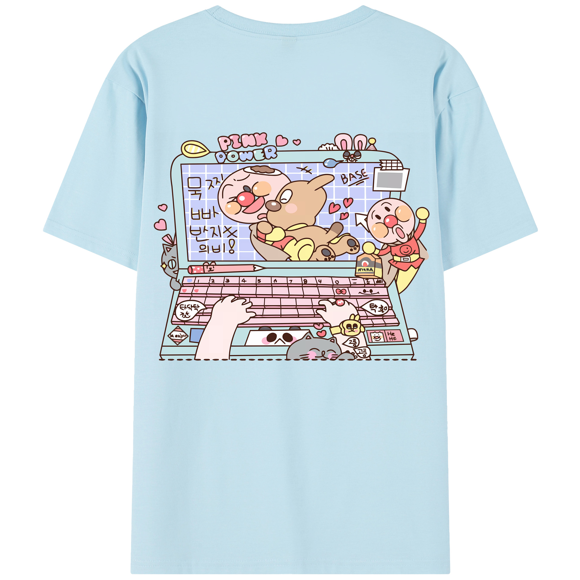 （画像用） アンパンマン Anpanman 綿100％半袖Tシャツ（背面プリント）